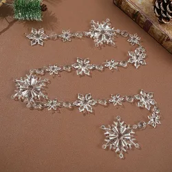Camal 6.6FT Acrylic Crystal Curtains Snowflake Beads Garland Strings Chandelier Accessories Wedding Party Festive Supplies Decor