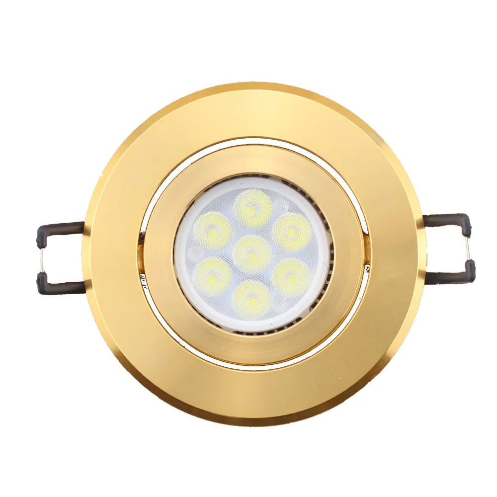 Golden Round LED Down Light Frame Kits, Luminária Spotlight com recorte 65mm, GU10 MR16