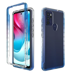 Candy Color Phone Case for Motorola Moto G60s Hybrid Transparent Shockproof Protection Shell 2IN1 Dual Layer Back Cover