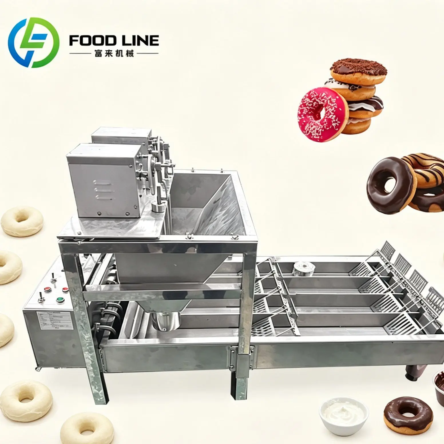 Pastry Workshop Donut Maker Machine Commercial Doughnut Forming Equipment for Dessert Store Compact Layout