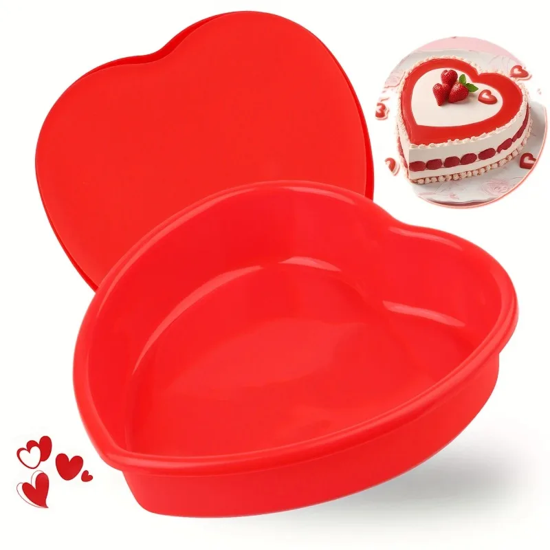 

Silicone Heart Shaped Cake Pans Reusable Baking Tray Toast Mold for Cakes Pastry Dessert Bread Home Kitchen Bakewar Tools