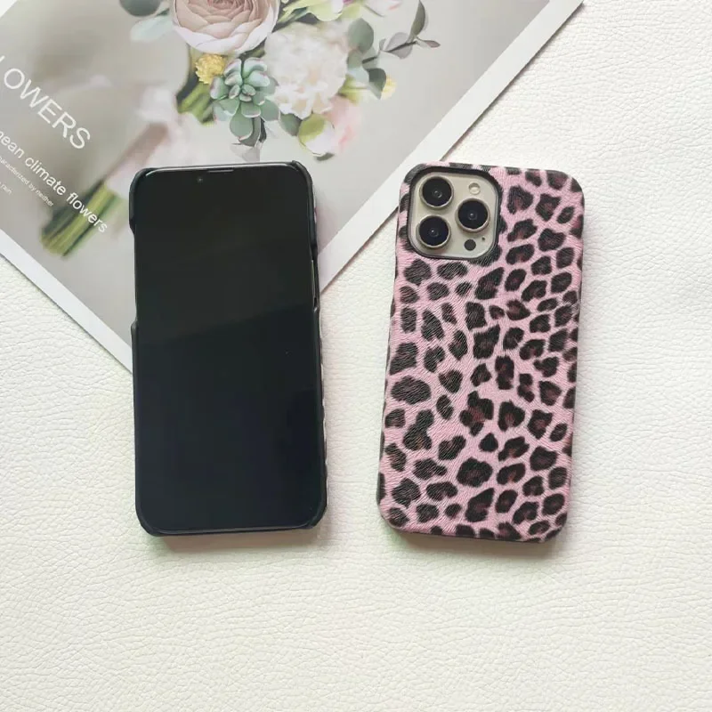 Suitable for iPhone 15promax Fashion Leopard Print Phone Case 14plus 13mini 12pro 11 Cooling Xsmax Xr 8plus PC Protection Cover