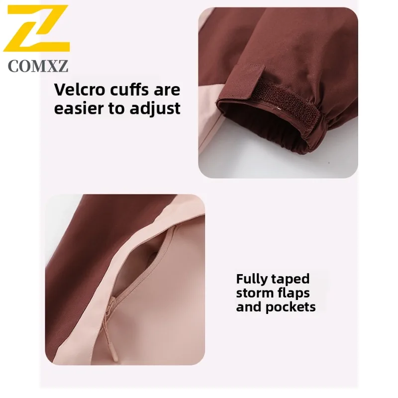 سترة COMXZ للرجال للمغامرة بتصميم 3 في 1 خارجي مقاوم للرياح معطف مريح موضة الخريف سترة واقية للرجال #6