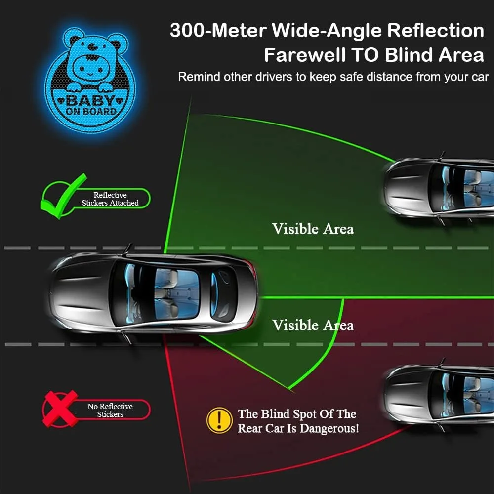 Baby On Board Sticker for Cars, Cute Koala High Intensity Reflective Waterproof Vinyl Car Decal Kids in Car Safety Sign 6"x7" view 5