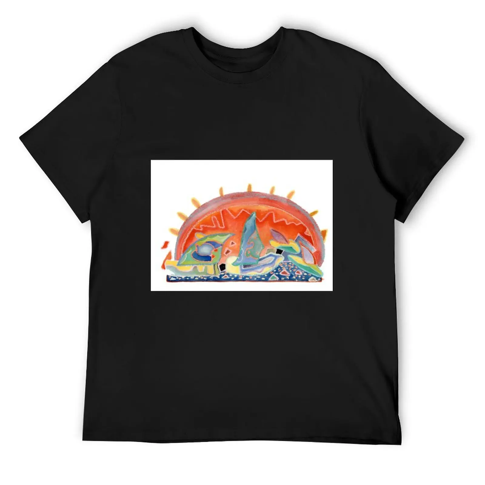 Sunset in Cannes T-Shirt heavyweights man clothes customizeds plus size men clothing