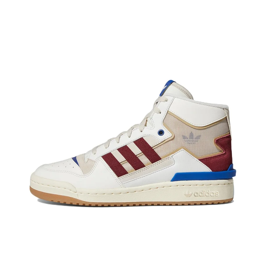 Adidas Originals FORUM Chaussures de skateboard unisexe mi-hautes blanc/rouge/bleu