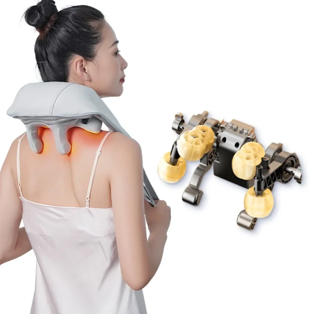 8D Best Selling Massage Products Electric Heating Back Portable Massage Shawl Abdomen Full Body Neck and Shoulder Massager