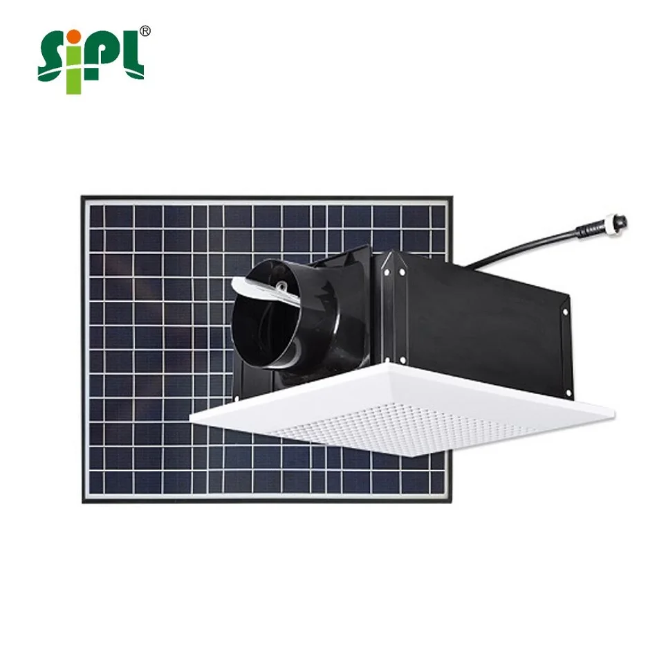 Tubular ventilation 40W solar powered whisper quiet bathroom ceiling exhaust air vent fan for home