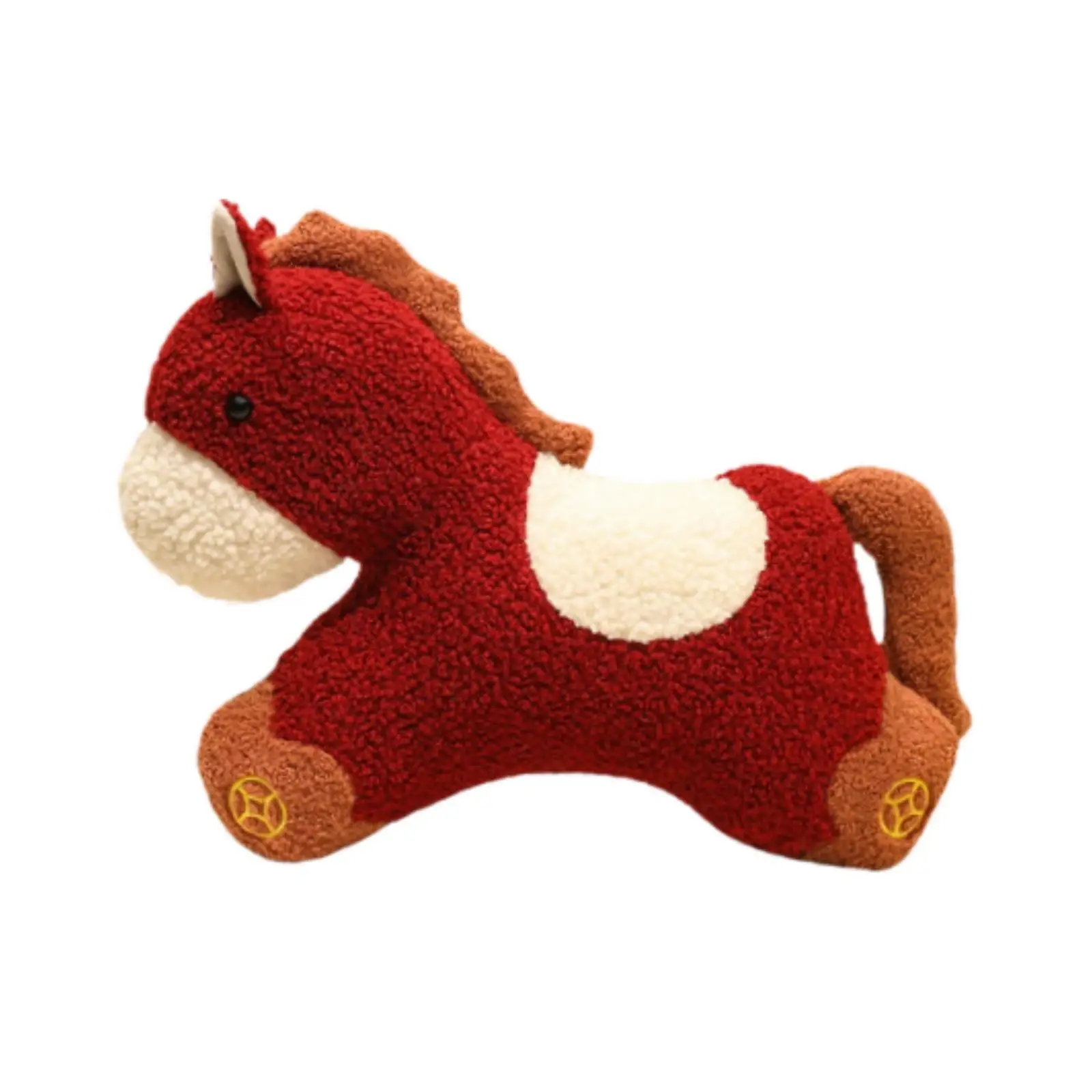 Horse Stuffed Animal Soft Plushies Toys Horse Doll Sofa Decoration Funny 2026 Chinese New Year Ornament for Adults Teens Cafe