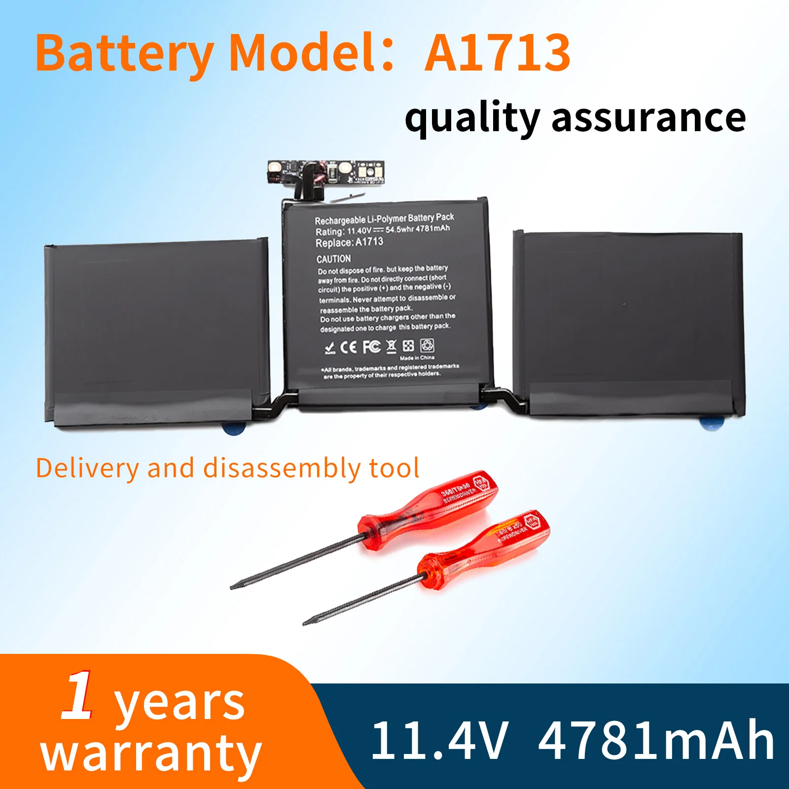 BVBH  A1713 Laptop Battery for Apple MacBook Pro 13