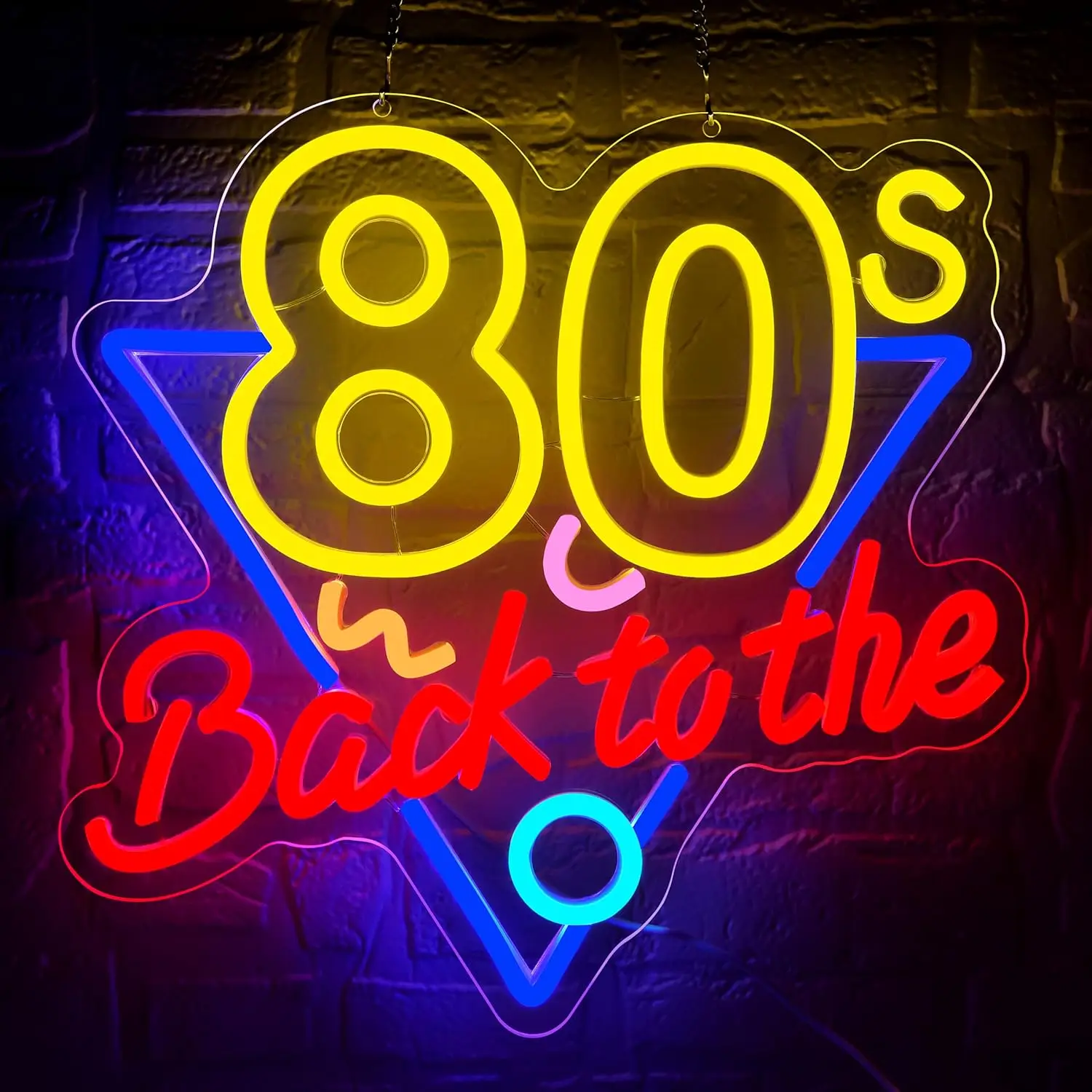 

Back To The 80'S Neon Sign USB Dimmable LED Neon Light for Hotel Bar KTV Pub Club Music Studio Background Party Decoration Gift