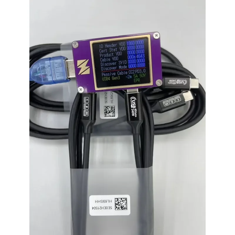for DELL Thunderbolt 4 USB4 Full Featured Dual Type C Data Cable 240W Fast Charging High Speed Transmission Cord