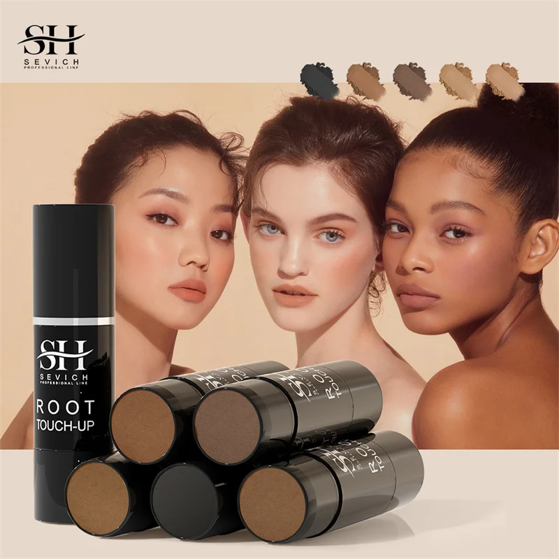 Temporary Hair Color Pen Hair Shading Sponge Pen Gray Root Hairline Concealer Pen Hair Line Powder Cream for Gray Hair Coverage
