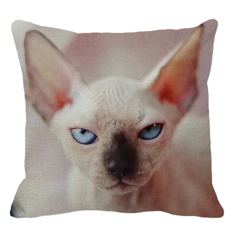 Cute Pet Sphinx Cat Cushion Cover 45X45cm  Pillowcase Home Decoration Car Sofa Decoration Throw Pillowcase