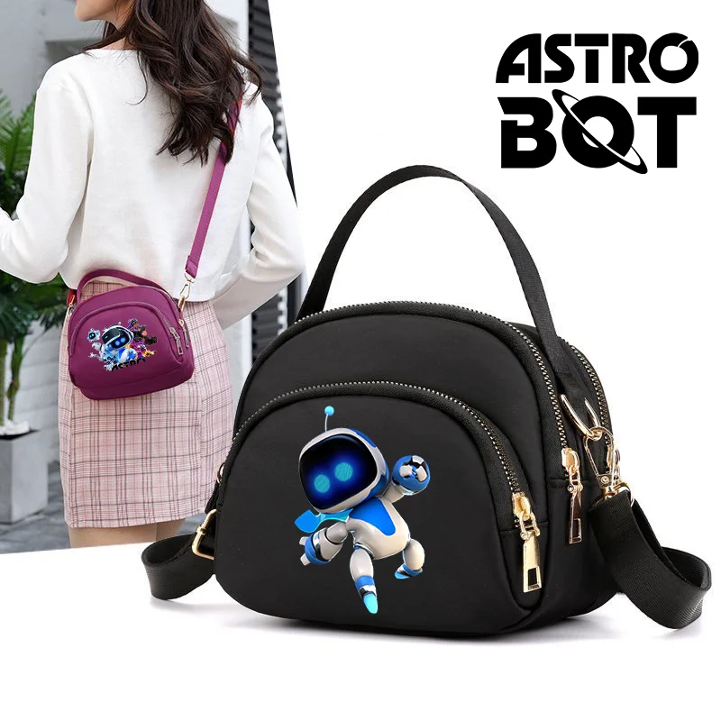 Astro Bot Women Shoulder Bag Cute Cartoon Printing Cell Phone Purse Crossbody Bags Handbag Large Capacity Girls Birthday Gifts