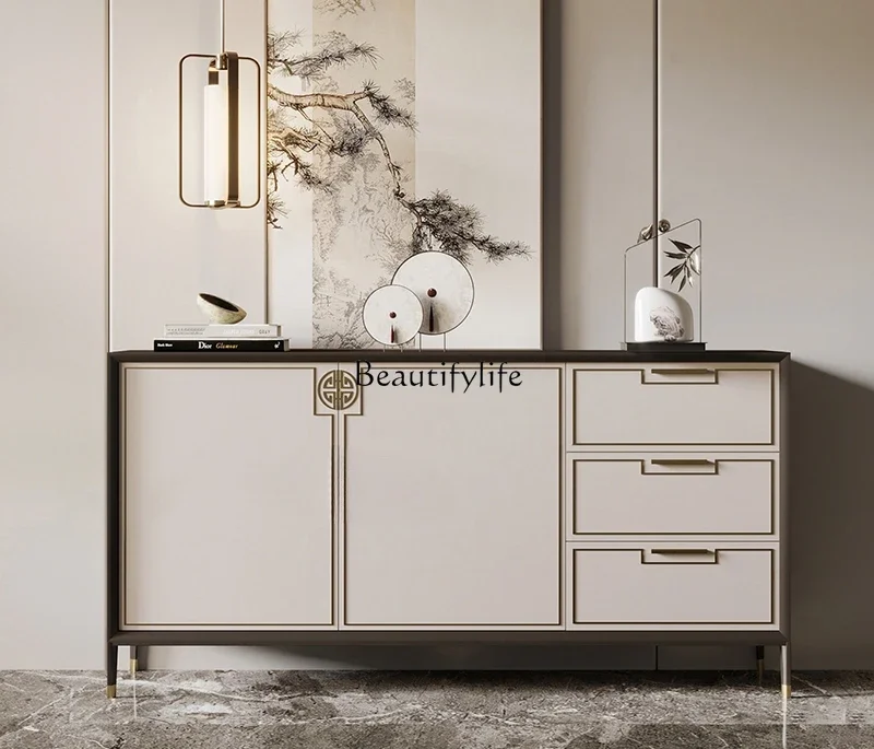 

44 New Chinese minimalist entrance foyer, entrance cabinet, light luxury storage, decorative cabinet