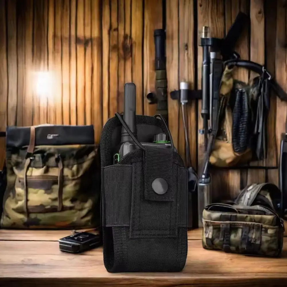 Bolsa táctica para Walkie Talkie y Radio, riñonera para revista, paquete de soporte para Airsoft, caza, Camping, funda para interfono, 1 ud.