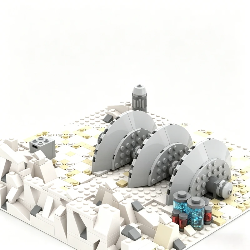 498 PCS Sci-Fi Hoth Shield Generator Scene Model Custom Creative Building Blocks Children Assembly Educational Toy Festival Gift