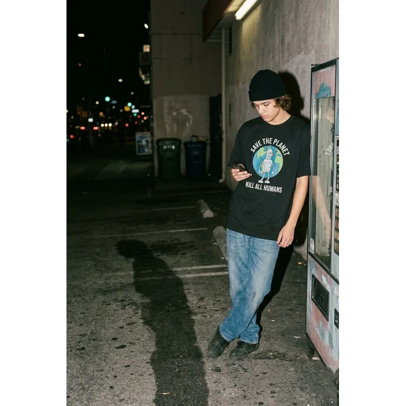 Runtime Studio Save The Planet Graphic Tee — Vintage Oversized T-Shirt