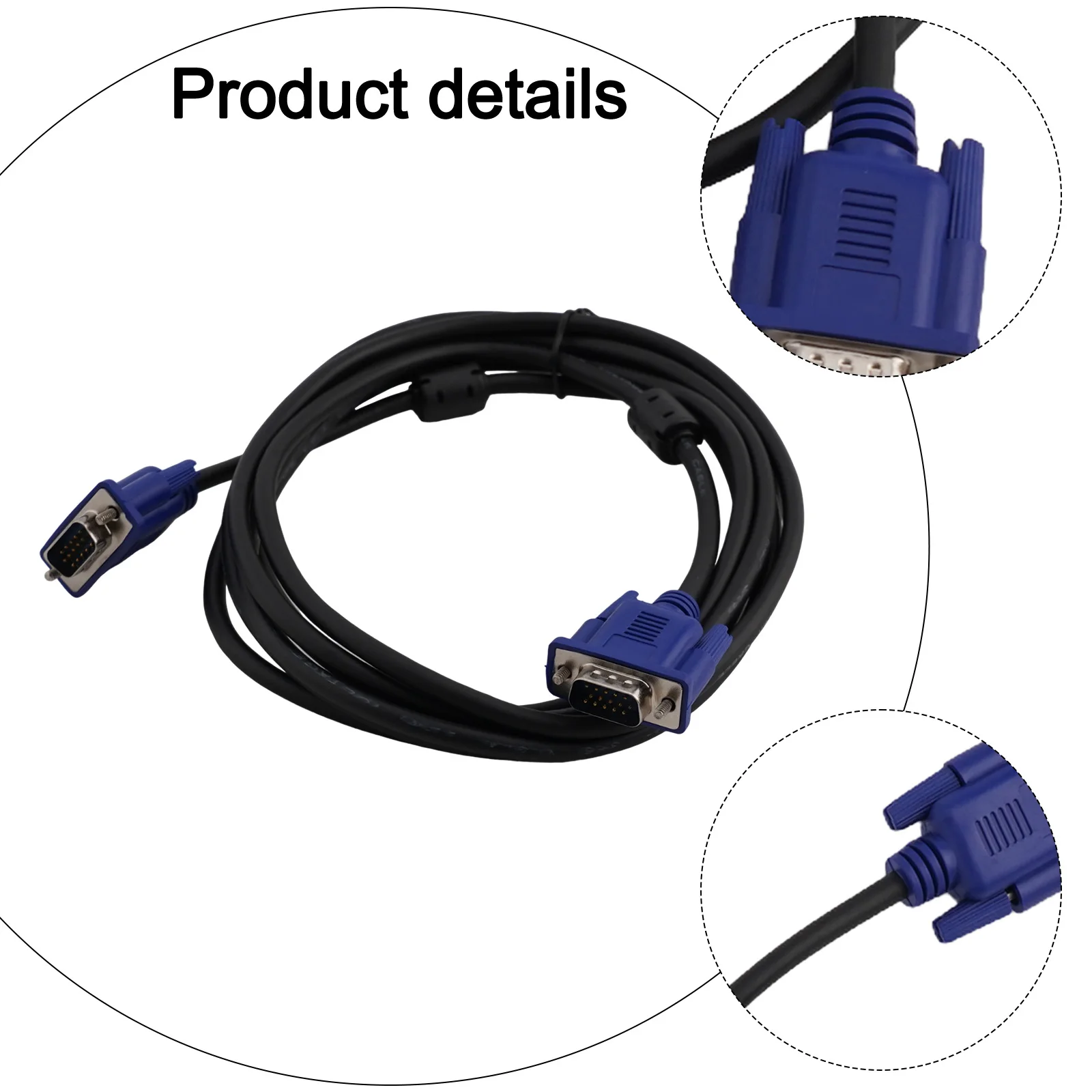 Computer Connection Cable Premium VGA Cable For High Definition Video Extension Wire For Computer Monitor TV Transmission Cable