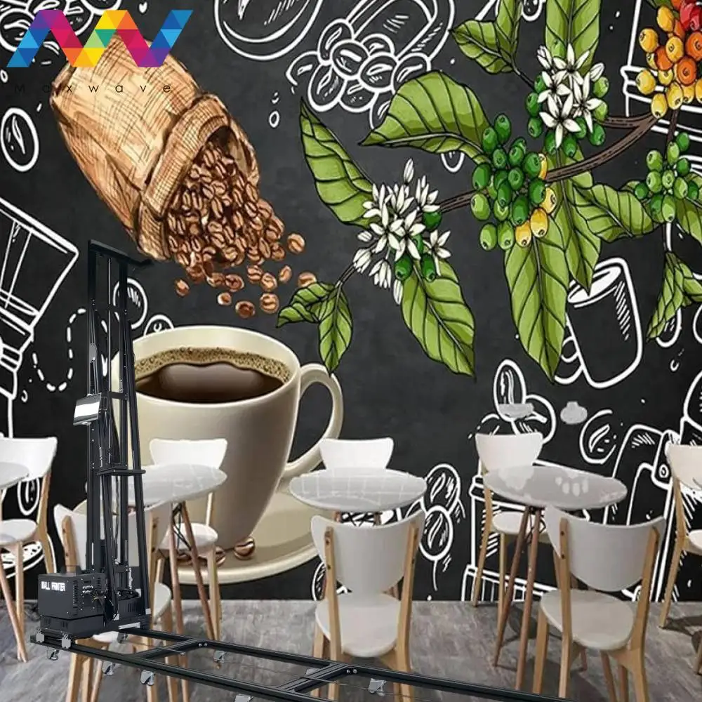 Высокоскоростной автоматический настенный струйный принтер с двойной головкой для домашнего офиса и декоративного кафе, еды, парикмахерской, настенной бумаги, игрушки