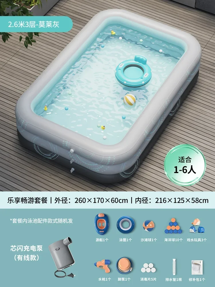 

For Inflatable swimming pool, children's swimming bucket, indoor baby play pool, large foldable water park