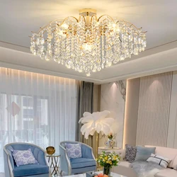 French light luxury crystal chandelier retro modern minimalist living room light bedroom main light 2023 new lighting fixtures