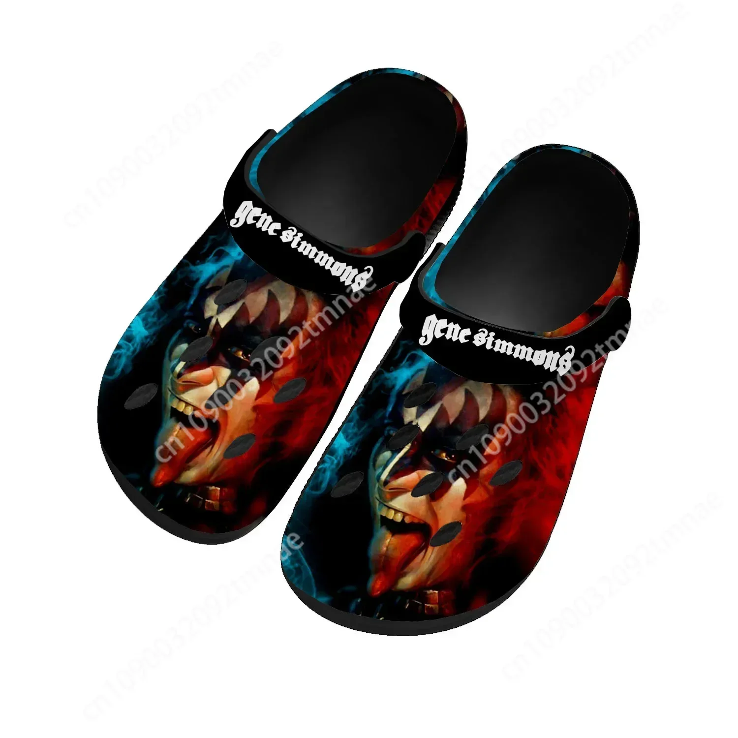 Gene Simmons Rock Singer Home Clogs Custom Water Shoes Mens Womens Teenager Shoe Garden Clog Breathable Beach Hole Slippers