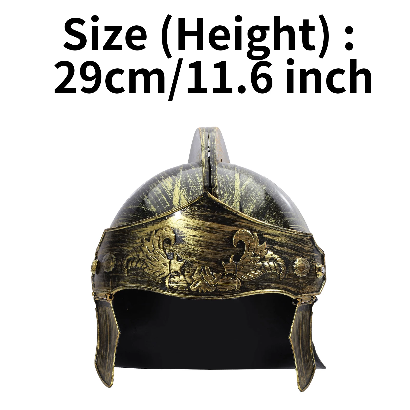 Men Medieval Armour King Roman Plastic Helmet Red Crested Samurai Hat Spartan Warrior Headwear Halloween Cosplay Accessories
