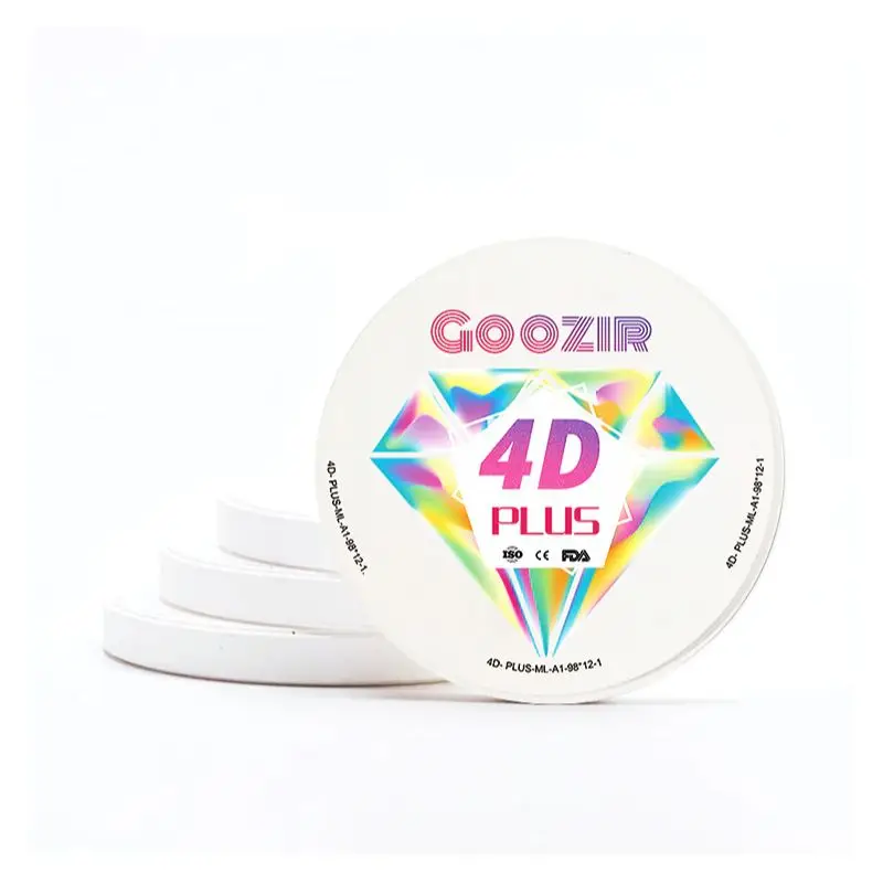 

GOOZIR Open System 98mm 4D B3 Pro Multilayer 43% to 57% Gradient Transparency Dental Zirconia Blank For Dental Lab And Clinic