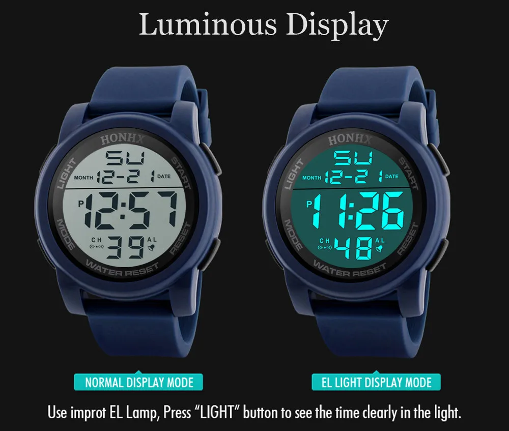 Top Women/men Sports Watch 2024 New Dual Display Analog Digital Led Electronic Watches Reloj Hombre Relogios Masculino