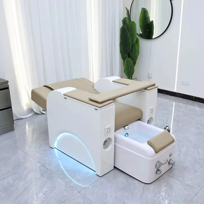 High Quality Beauty Electric Massage Eyelash Manicure Sofa Foot Bath Chair Pedicure Chairs Nail with Led Lighting