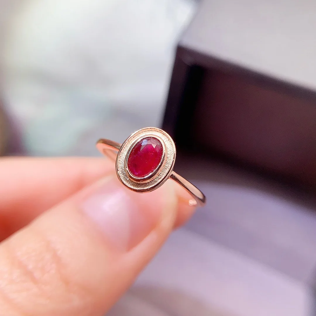 

Новое кольцо с натуральным рубином, стерлинговое серебро S925, высококачественные ювелирные изделия в стиле ретро, подарок на вечеринку