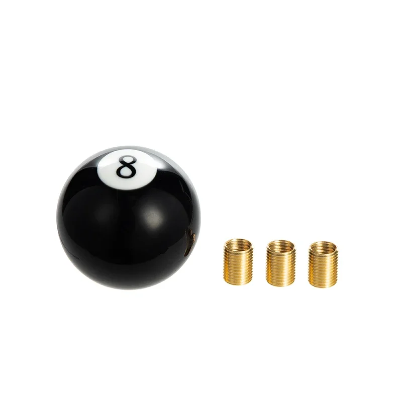 Universal Manual Transmission No.8 Billiard Ball Gear Shifter Shift Knob Thread Adapters Acrylic Accessories For Honda Toyota