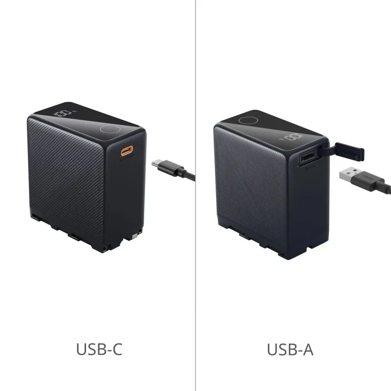 New NP-F970 7.3V 10500mAh USB-C Rechargeable Li-ion Battery for LED Video Light Monitor Camera Slider for Sony NP-F Camcorders