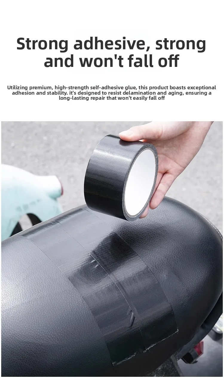 Schwarzes Reparaturband, Hochhaftendes Elektrisches Autositzauskleidungsband, Lederstuhl, Sofa-Reparaturband, Lochreparaturband – Detail 6