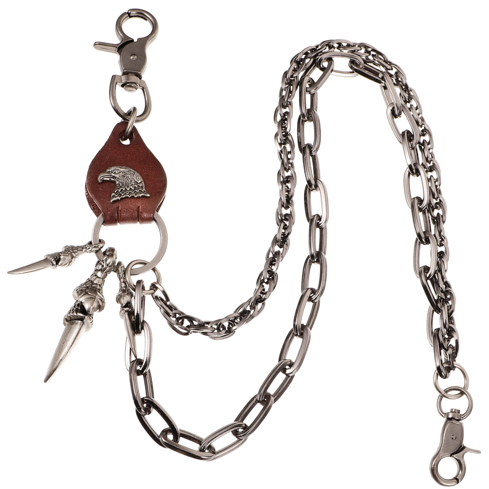 

Metal Waist Chain Durable Punk Accessories for Men Women Brown Color High Hardness Multi Purpose Jeans Chains Belt