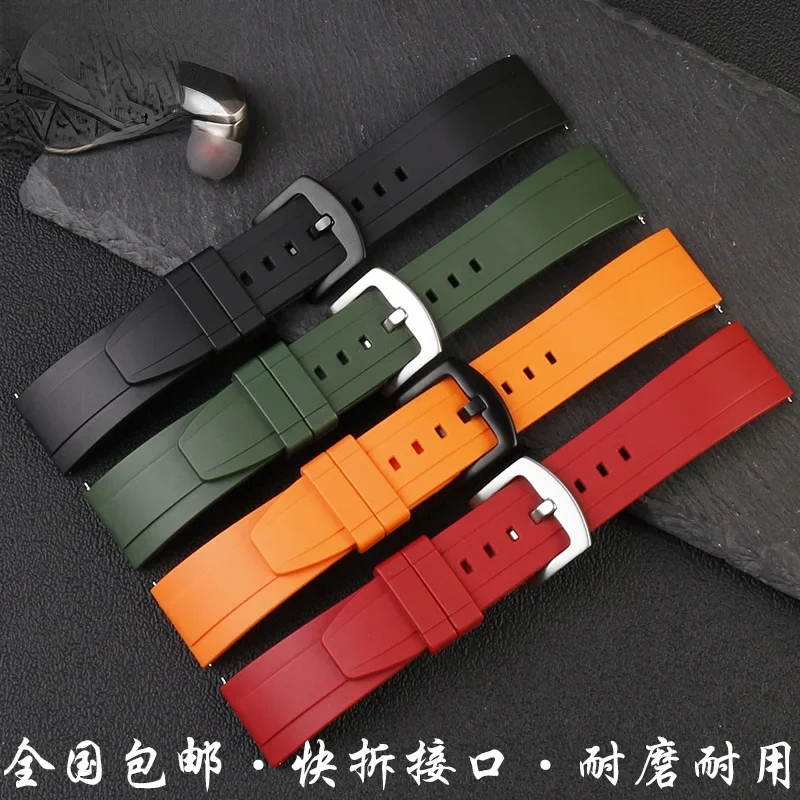 For Armani Black Warrior Rubber Watch Strap Ax7105 7102 1326 7126 Men Women 22mm Watch Band