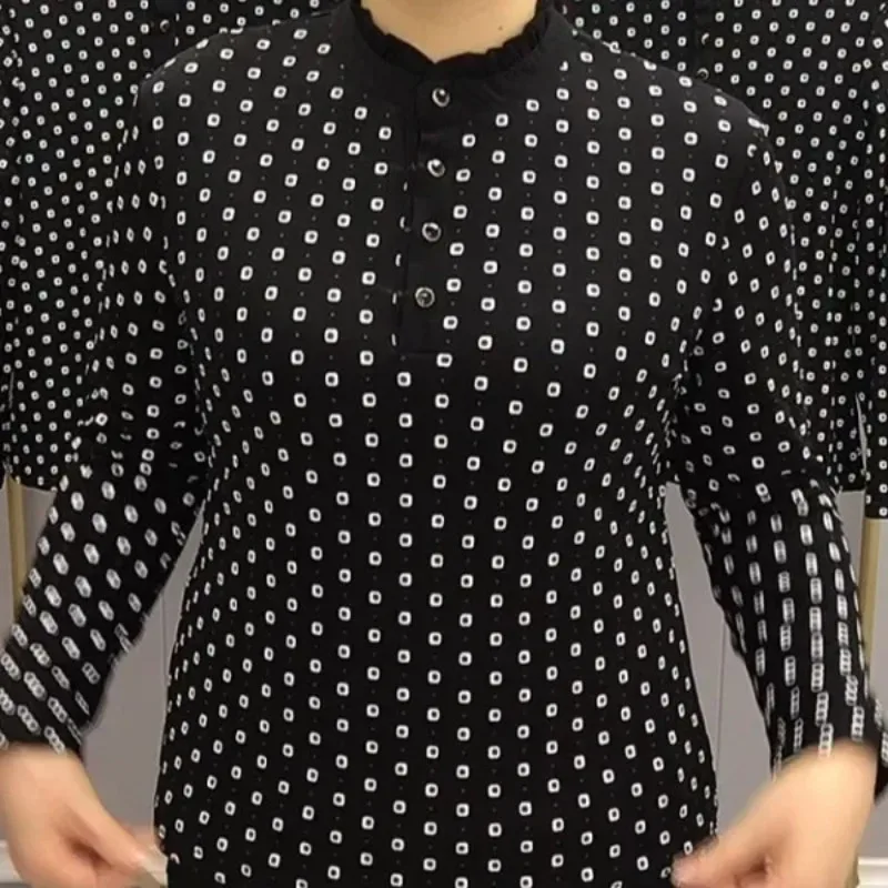 

Half-pallet Lace Spring Large Size Loose Casual Base Shirt Fashionable Slim Long-sleeved Top