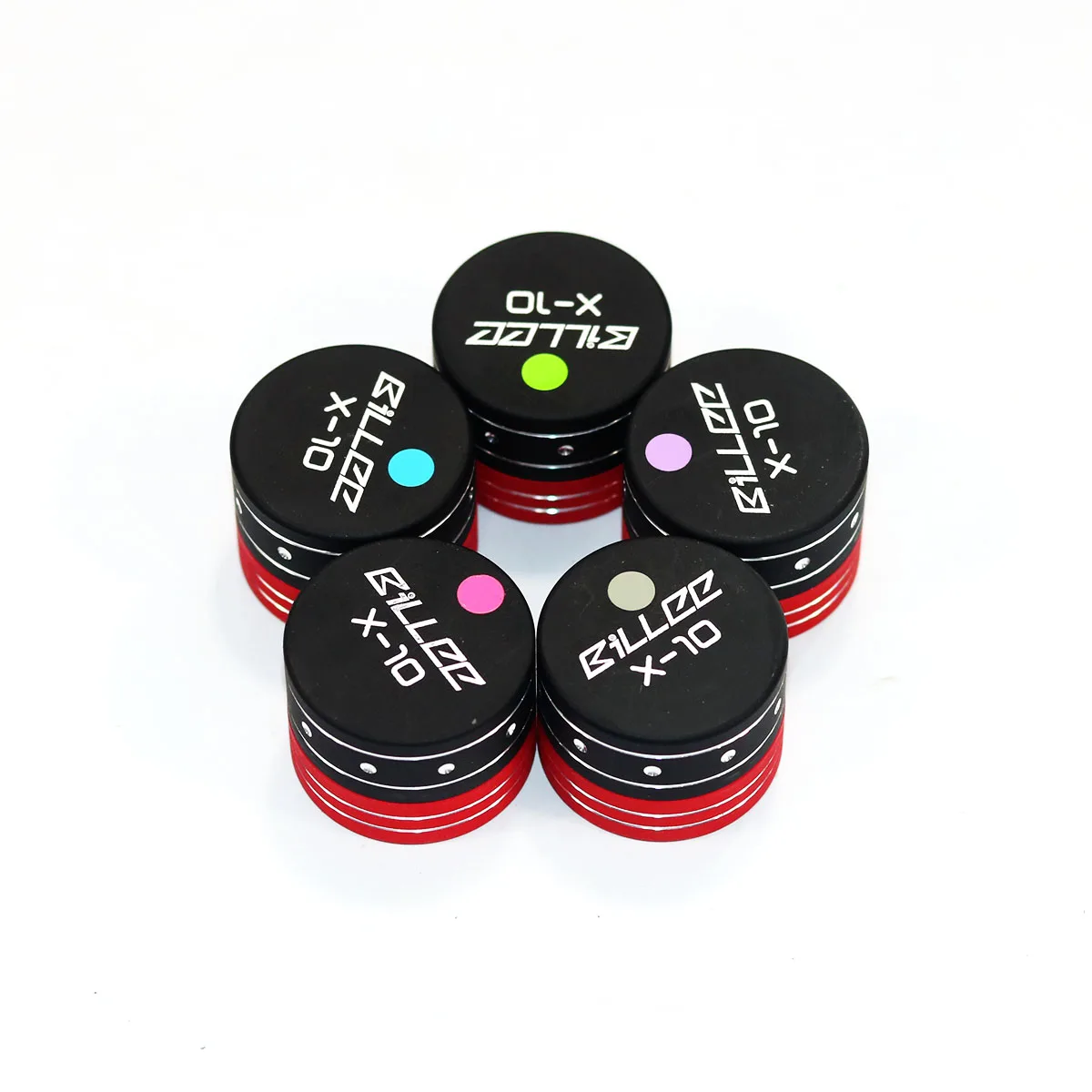 プロ仕様 BILLEE ラウンド型 チョーク グリーン/ブルー/グレー/パープル/ピンク スヌーカー＆ビリヤード キュー チョーク アルミ製チョーク収納ボックス付き