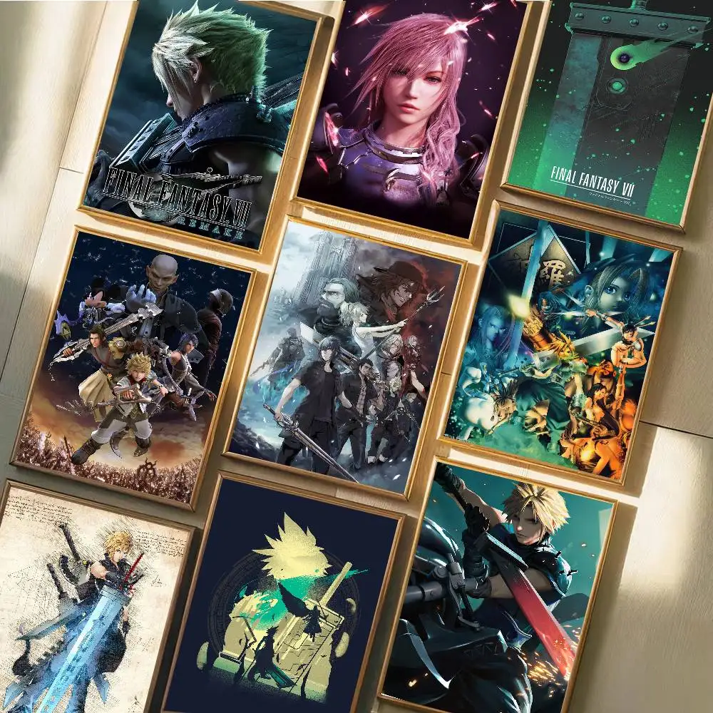 F-Final Fantasy T-Tafa Cloud Sephiroth Game Anime Poster Art With Prints Home Bedroom Living Room Decoration Gift