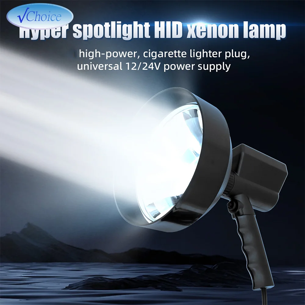 4/5/7/9 Inch High Power Led Flashlight Searchlight Waterproof Flashlight Work Led Light Camping Fishing Hunt Portable Spotlight