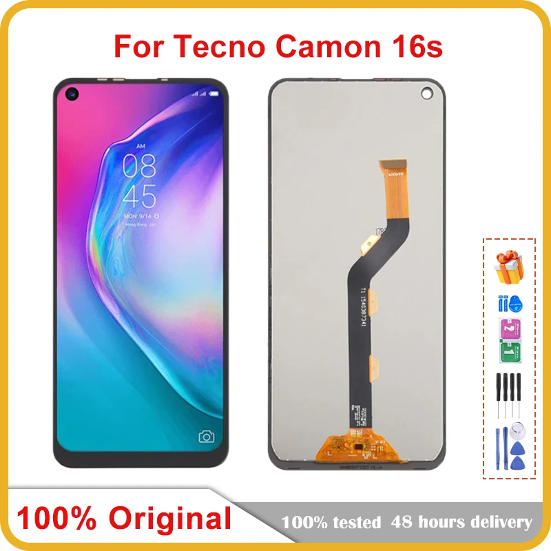 

100% Original LCD Screen for Tecno Camon 16 S with Digitizer Full Assembly New for 16S LCD Repair Replacement Parts