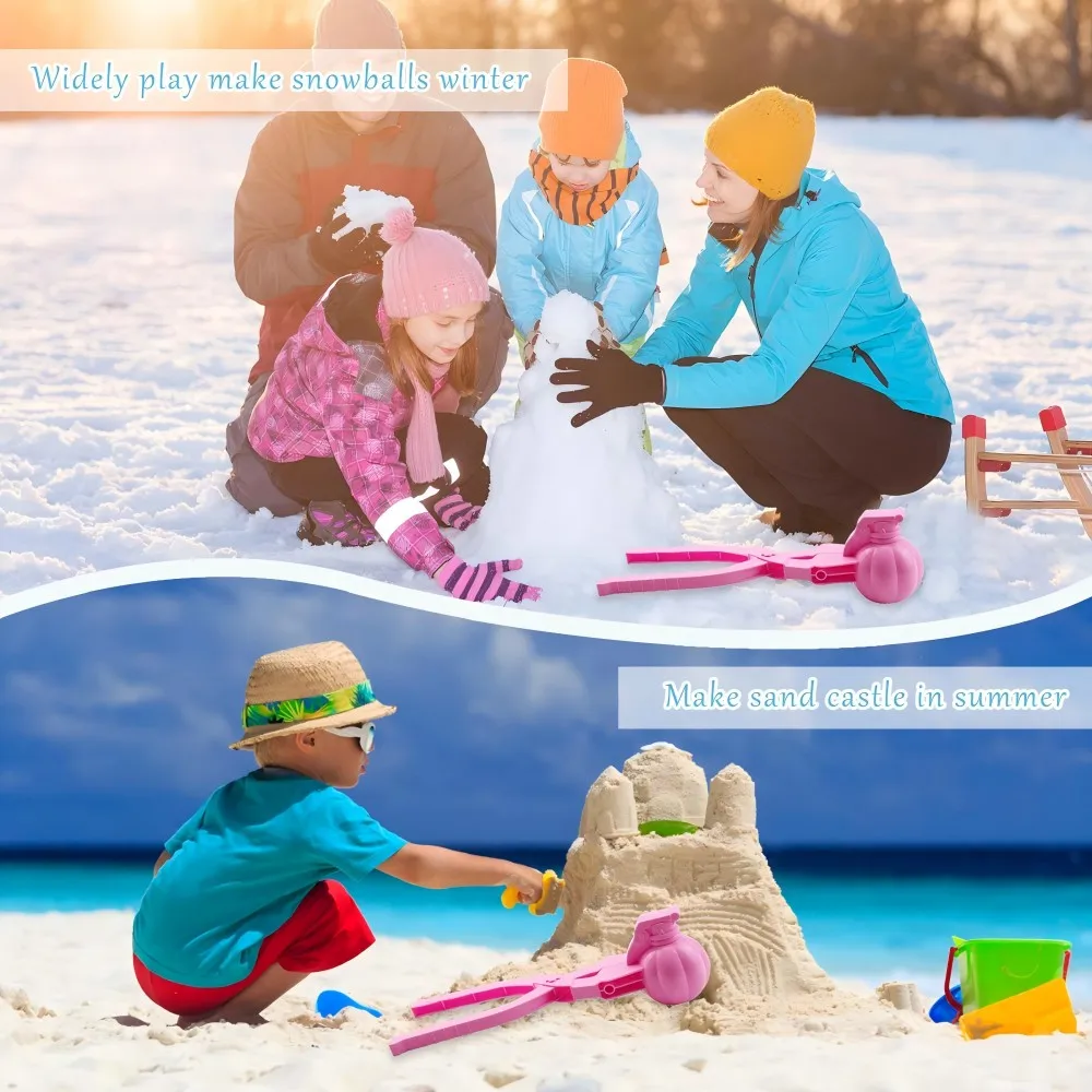 Outdoor Sand Snow Ball Mold Snowball Maker Clip For Kids Adult Heart Snowflake Duck Shape Clip Tongs for DIY Sushi Mold for Kids