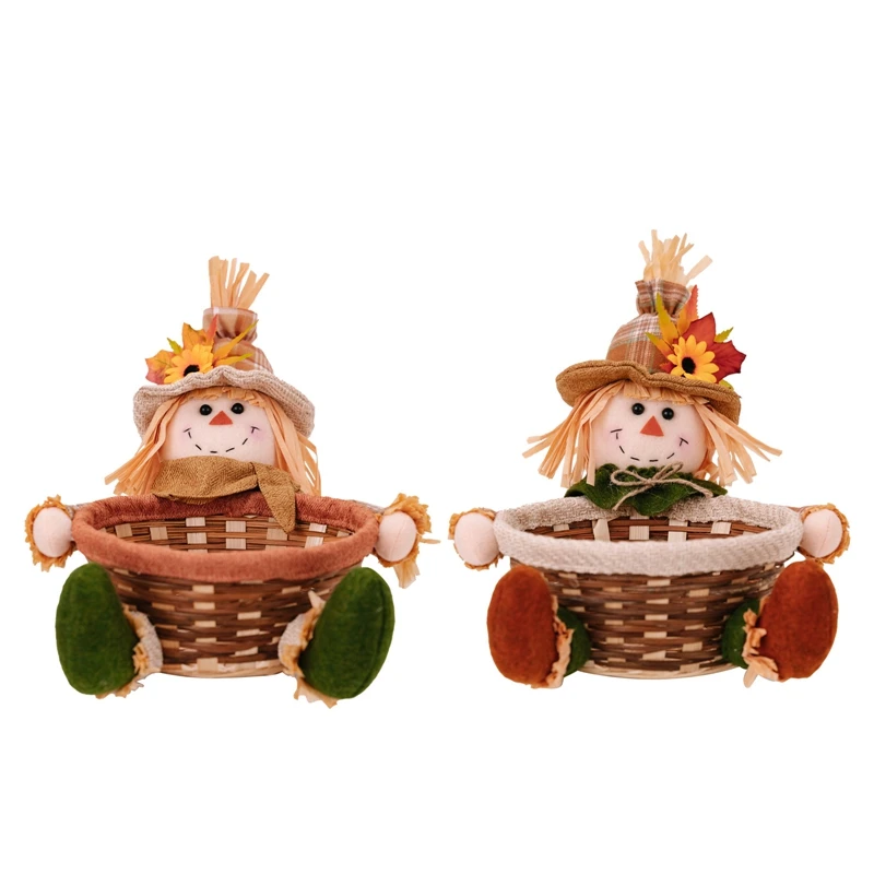 Harvest Season Doll Candy Basket Fruit Basket Cute Doll Decoration Autumn Decoration Doll