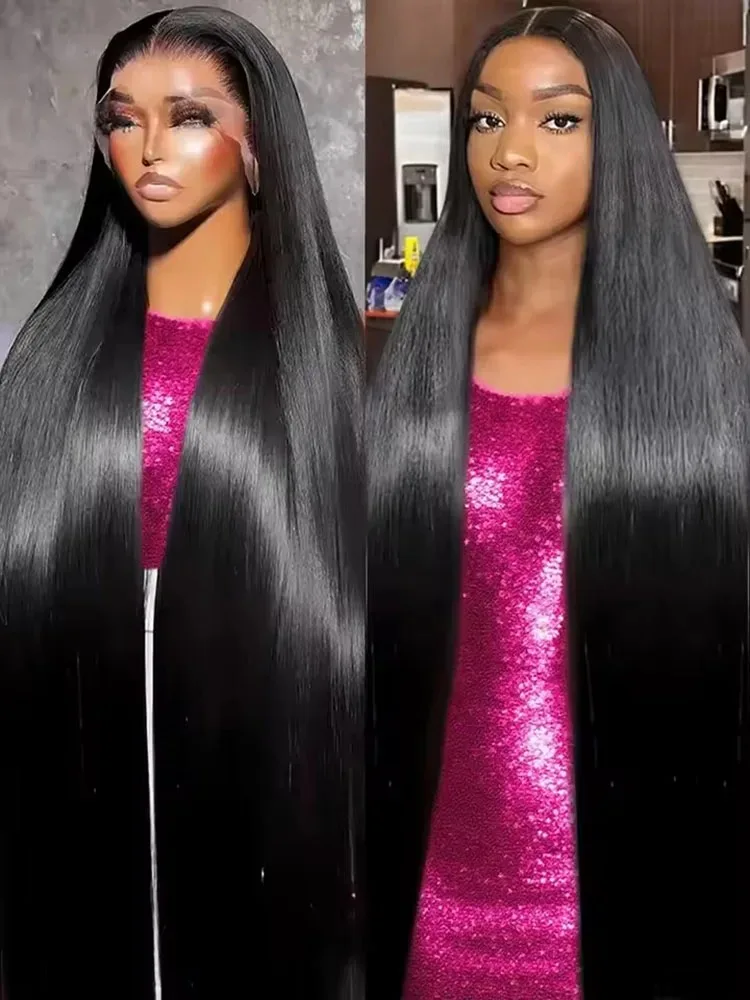 

Накладные парики из натуральных волос 30-40 дюймов, прямые, с HD-кружевной передней частью 13x6, для женщин, бразильские, предварительно прорезанные, с детским волосом, парики с кружевной передней частью 13x4