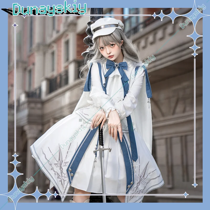 

Новый белый костюм рыцаря Лолиты, верхняя юбка, женский наряд принцессы на Хэллоуин