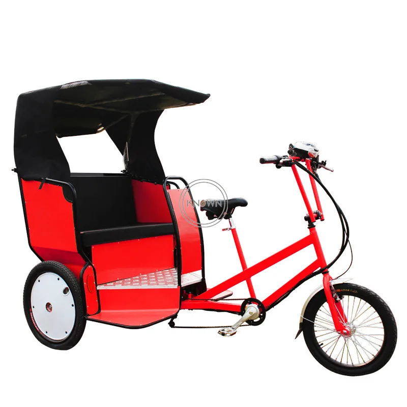 Tricycle Popular Pedal Cargo Auxiliary Rickshaw Tourism and Sightseeing Passenger Transport