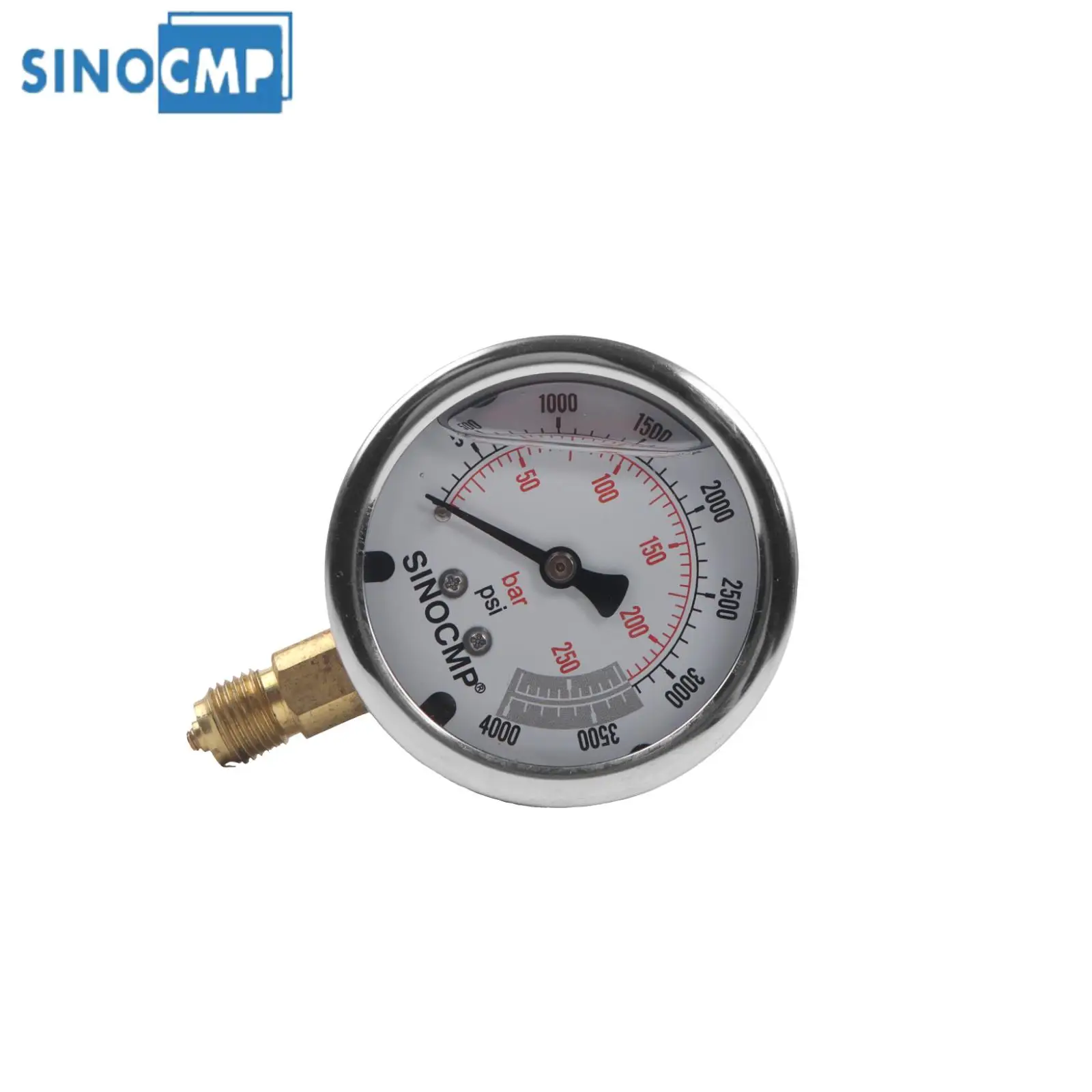 1pc 25mpa/0-250bar/0-4000psi Hydraulic Gauge For Pump Compressor Presses Machinery Hydraulic Engine Excavator Accessories Part