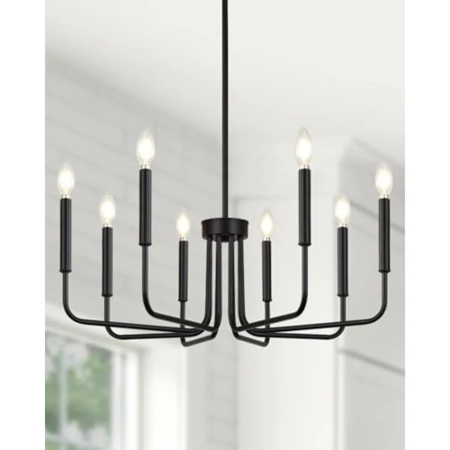 

8 Light Chelier for Dining Room Light Fixture, Modern Farmhouse Chandelier Candle for Bedroom, Entryway, Foyer, Staircase, Kitc